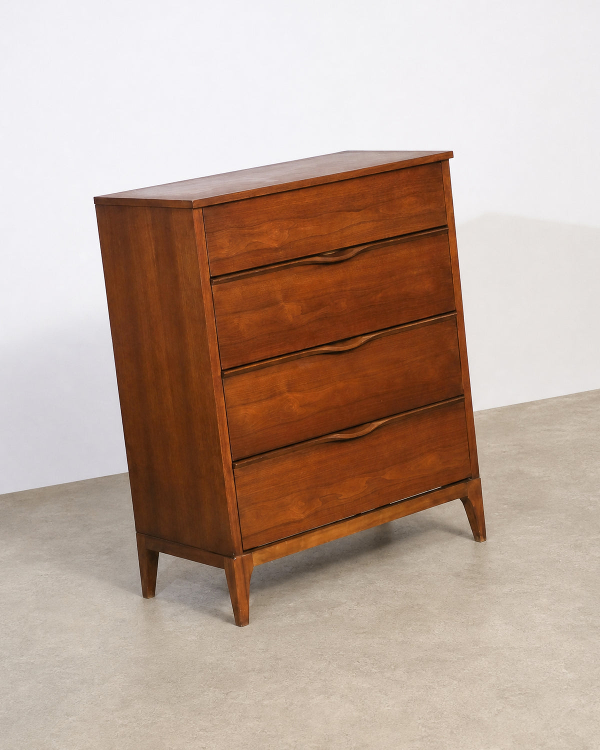 Mid-Century Modern Dark Walnut Dresser by KF Furniture