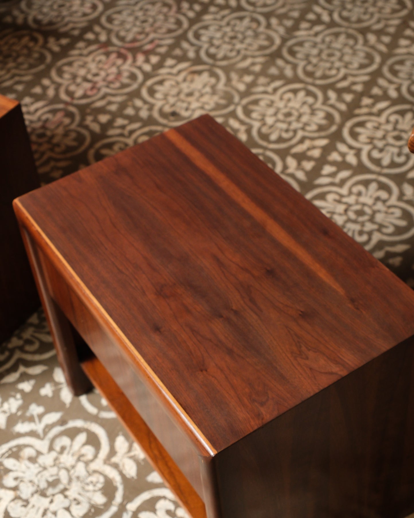 MCM Dark Walnut Nightstand Set by Lane Furniture