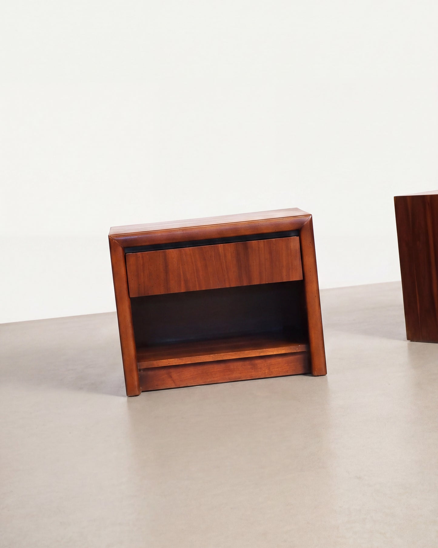 MCM Dark Walnut Nightstand Set by Lane Furniture