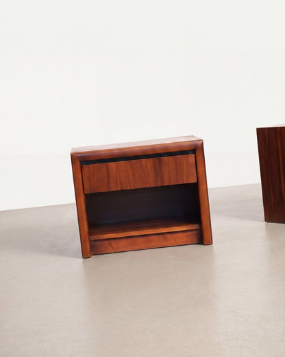 MCM Dark Walnut Nightstand Set by Lane Furniture