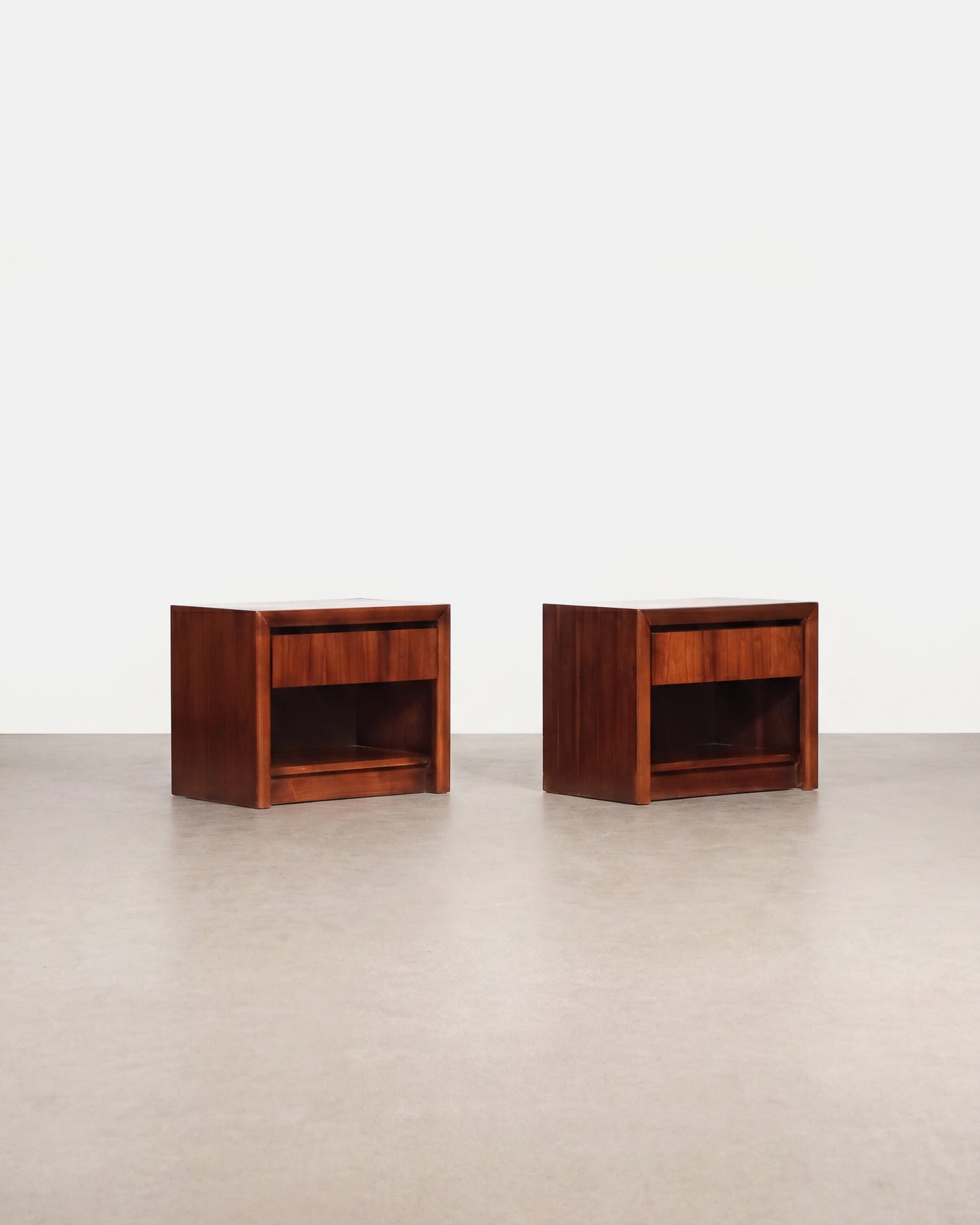 MCM Dark Walnut Nightstand Set by Lane Furniture