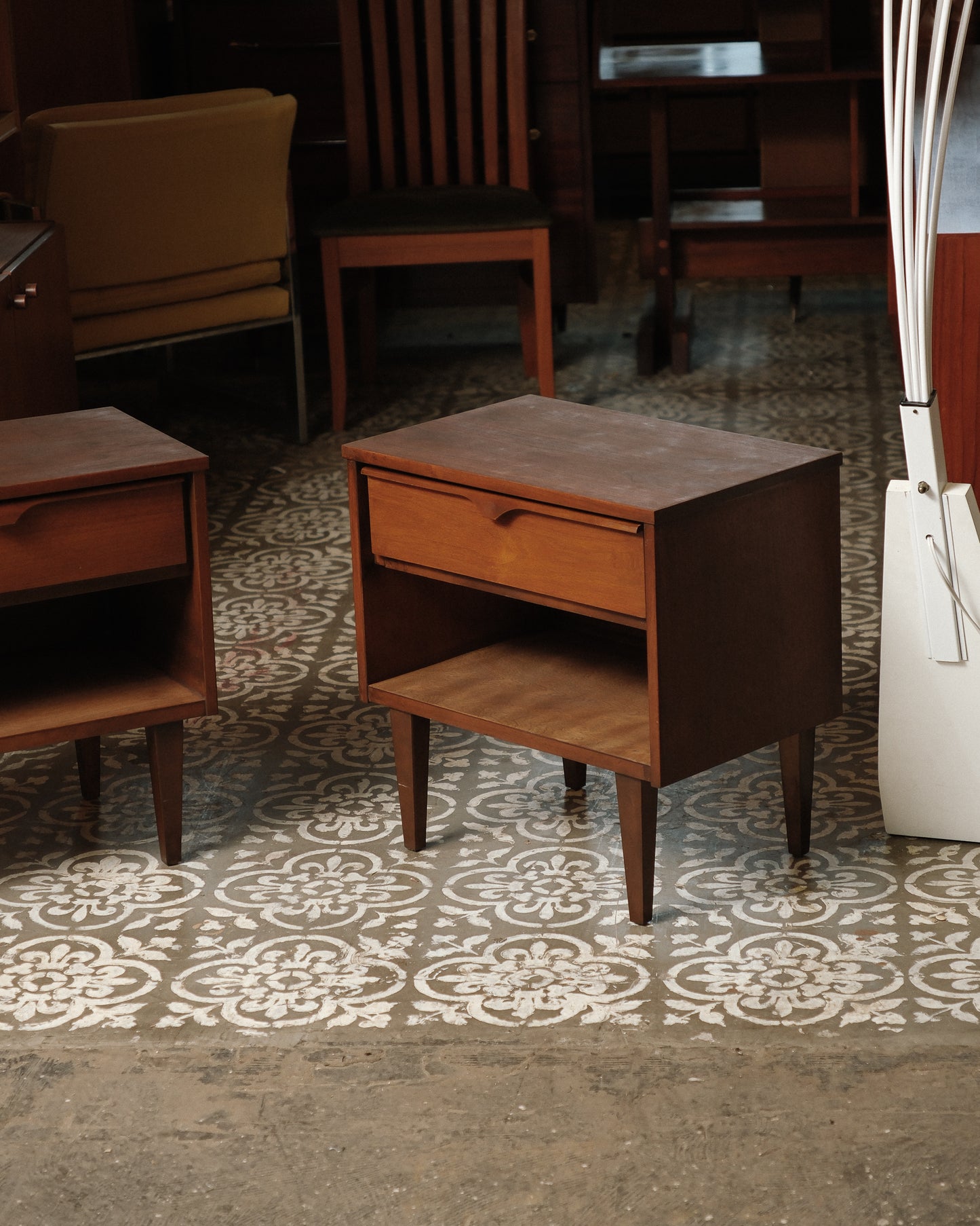 MCM Dark Walnut Nightstand Set