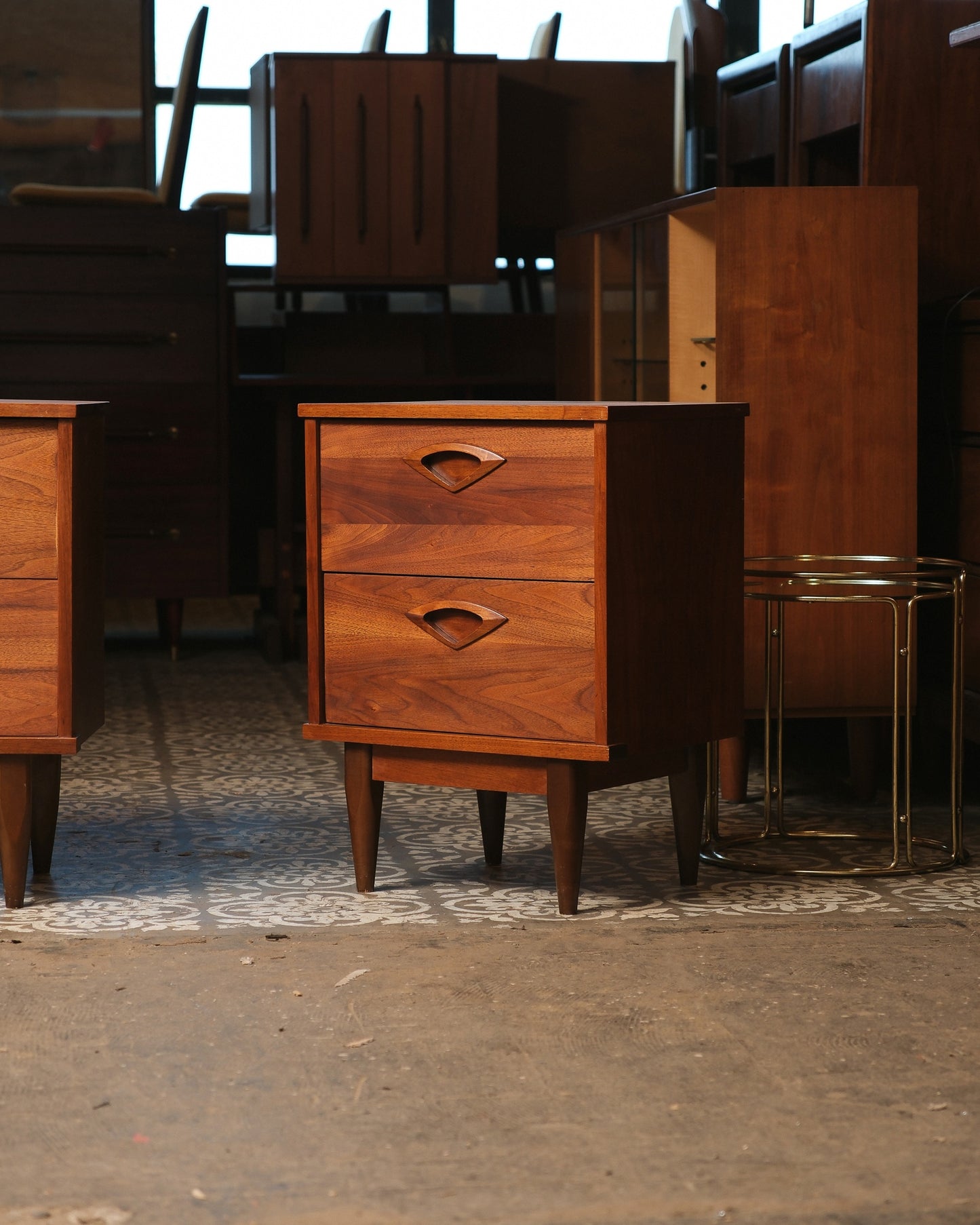 MCM Dark Walnut Nightstand Set
