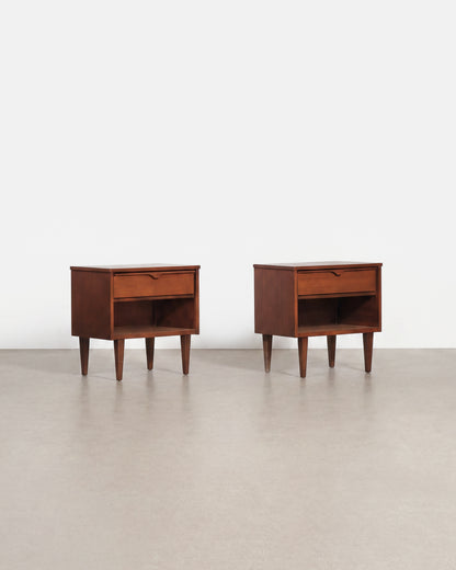 MCM Dark Walnut Nightstand Set