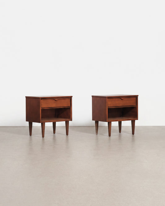 MCM Dark Walnut Nightstand Set