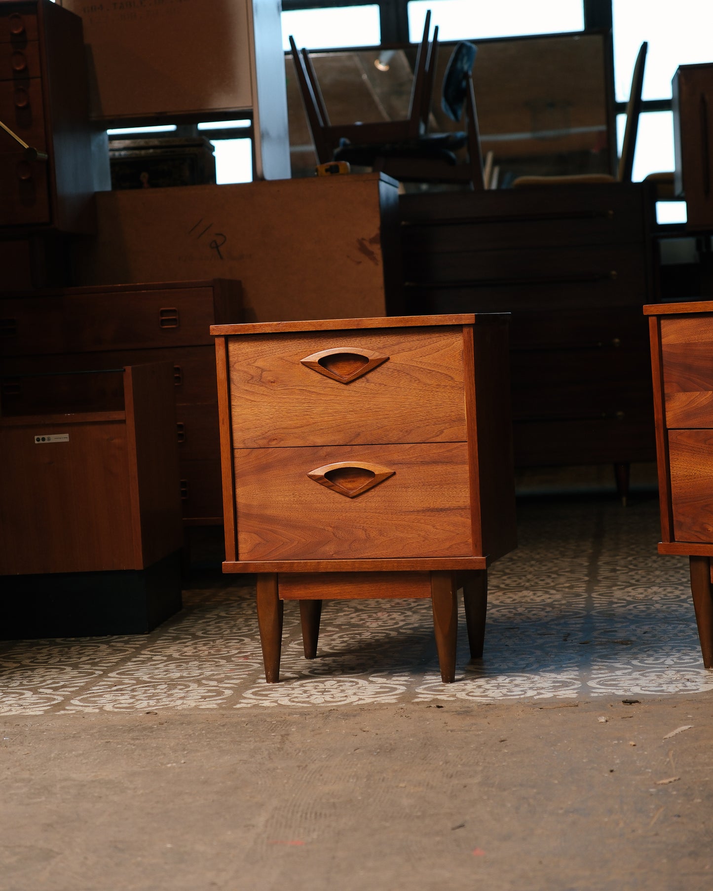 MCM Dark Walnut Nightstand Set