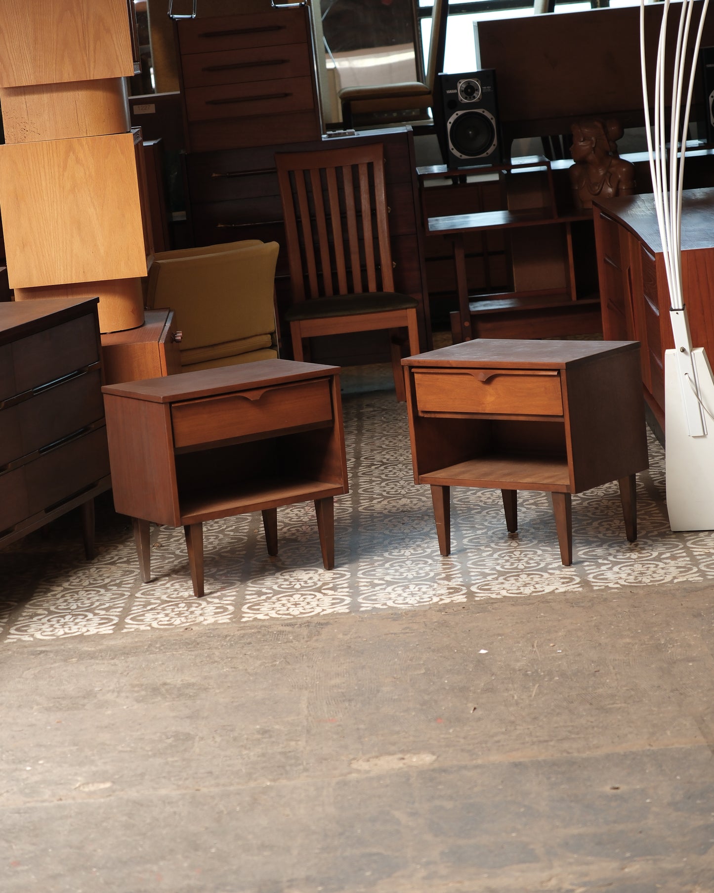 MCM Dark Walnut Nightstand Set