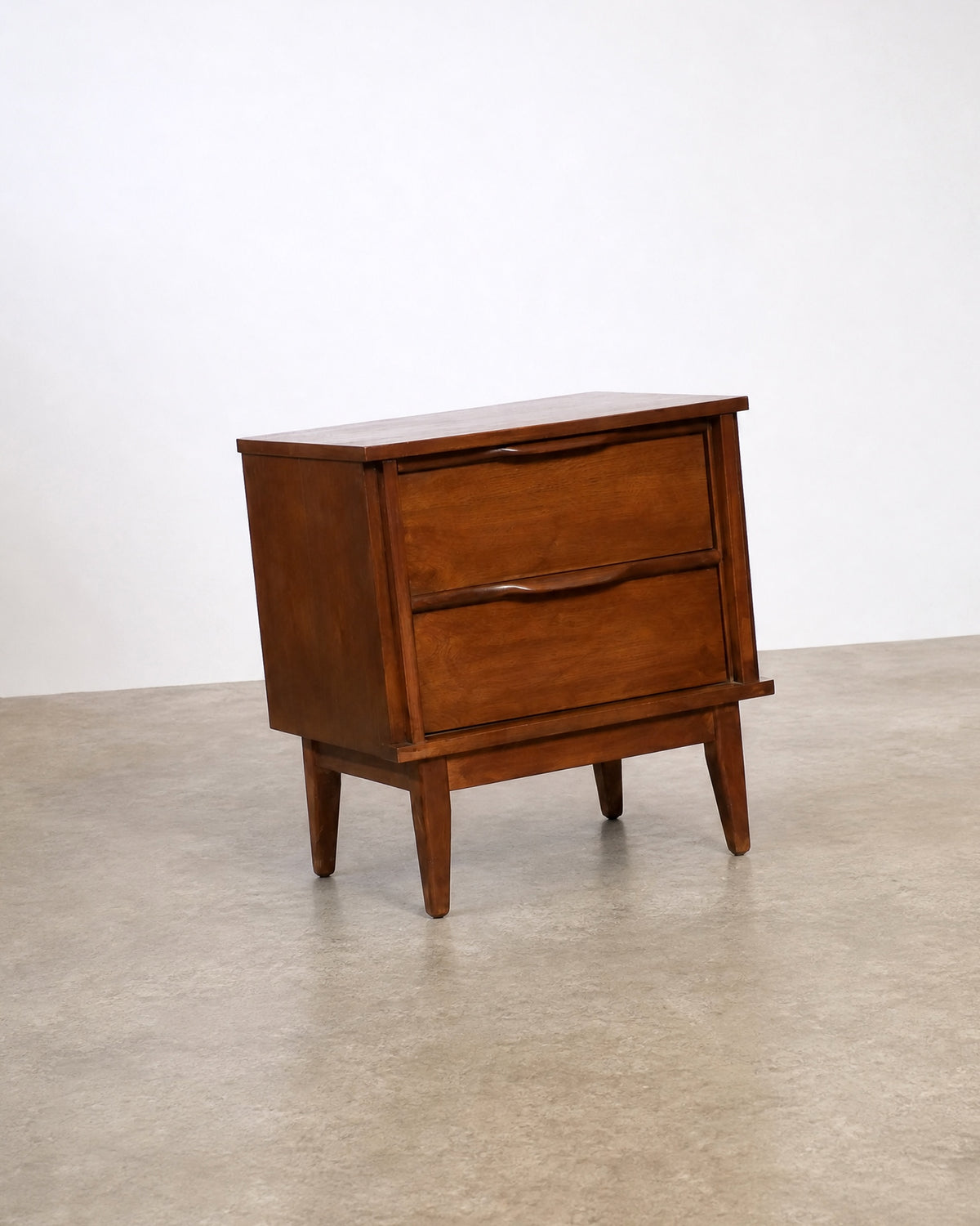 Additional detail shot highlighting the wood grain and drawer hardware.