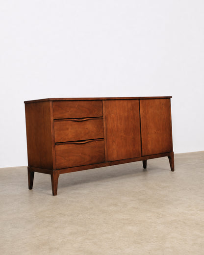 Mid-Century Modern Dark Walnut Sideboard by KF Furniture