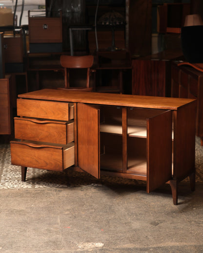 Mid-Century Modern Dark Walnut Sideboard by KF Furniture