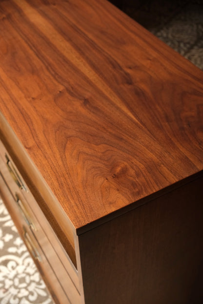 MCM Dark Walnut Tallboy Dresser by Deilcraft