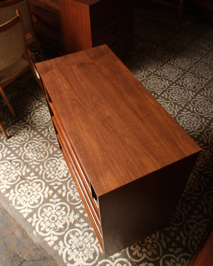 MCM Dark Walnut Tallboy Dresser
