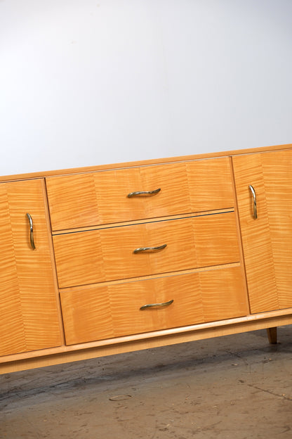 MCM Maple Sideboard with Brass Pulls