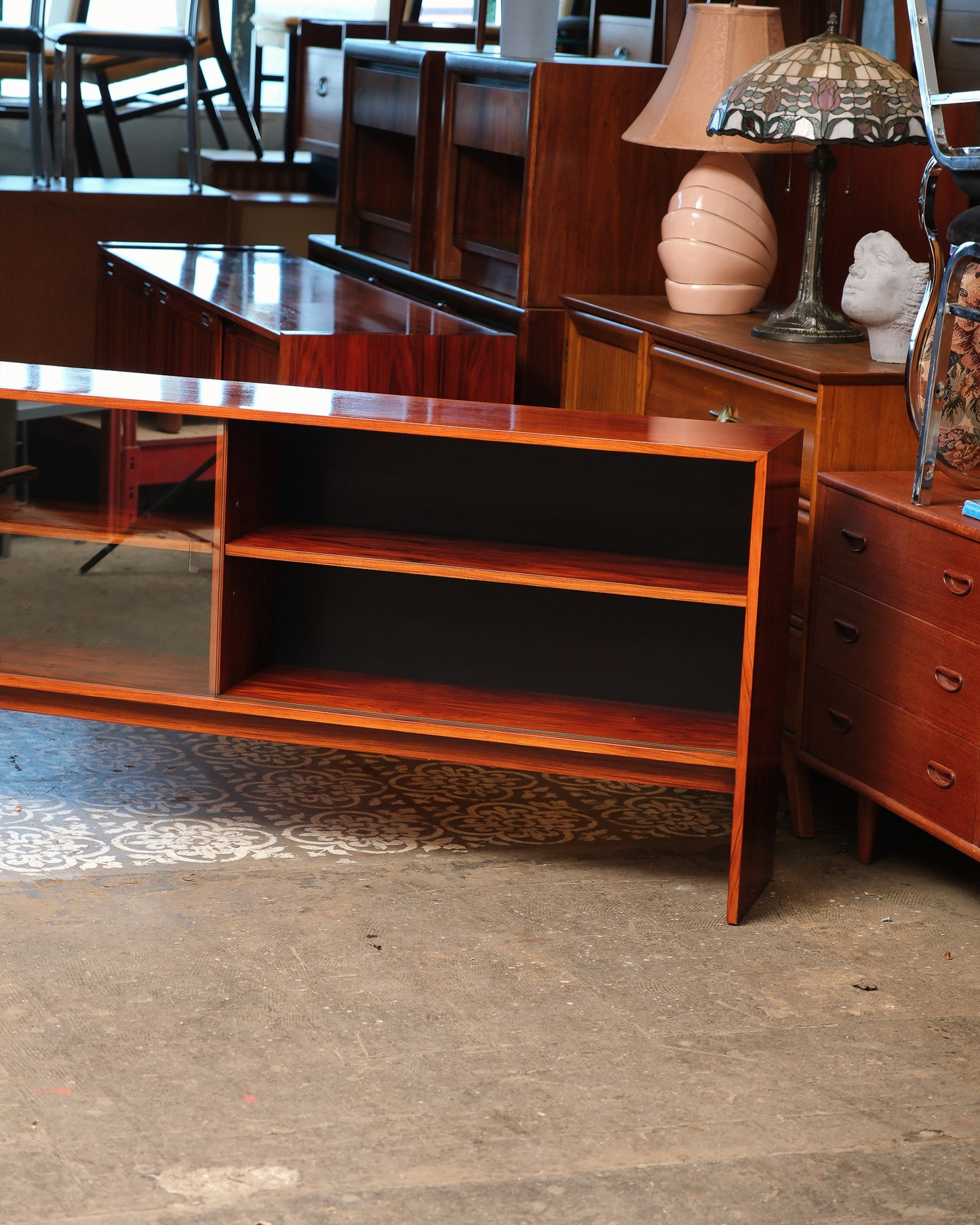 MCM Rosewood Glass Cabinet by Skovby