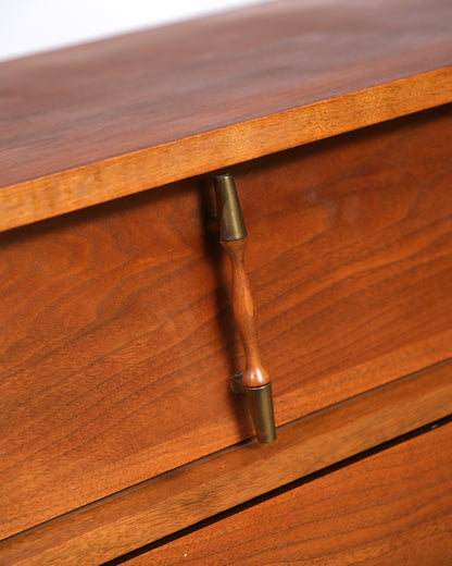 MCM Sculpted Walnut Dresser