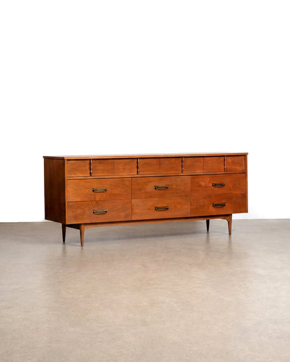 MCM Sculpted Walnut Dresser