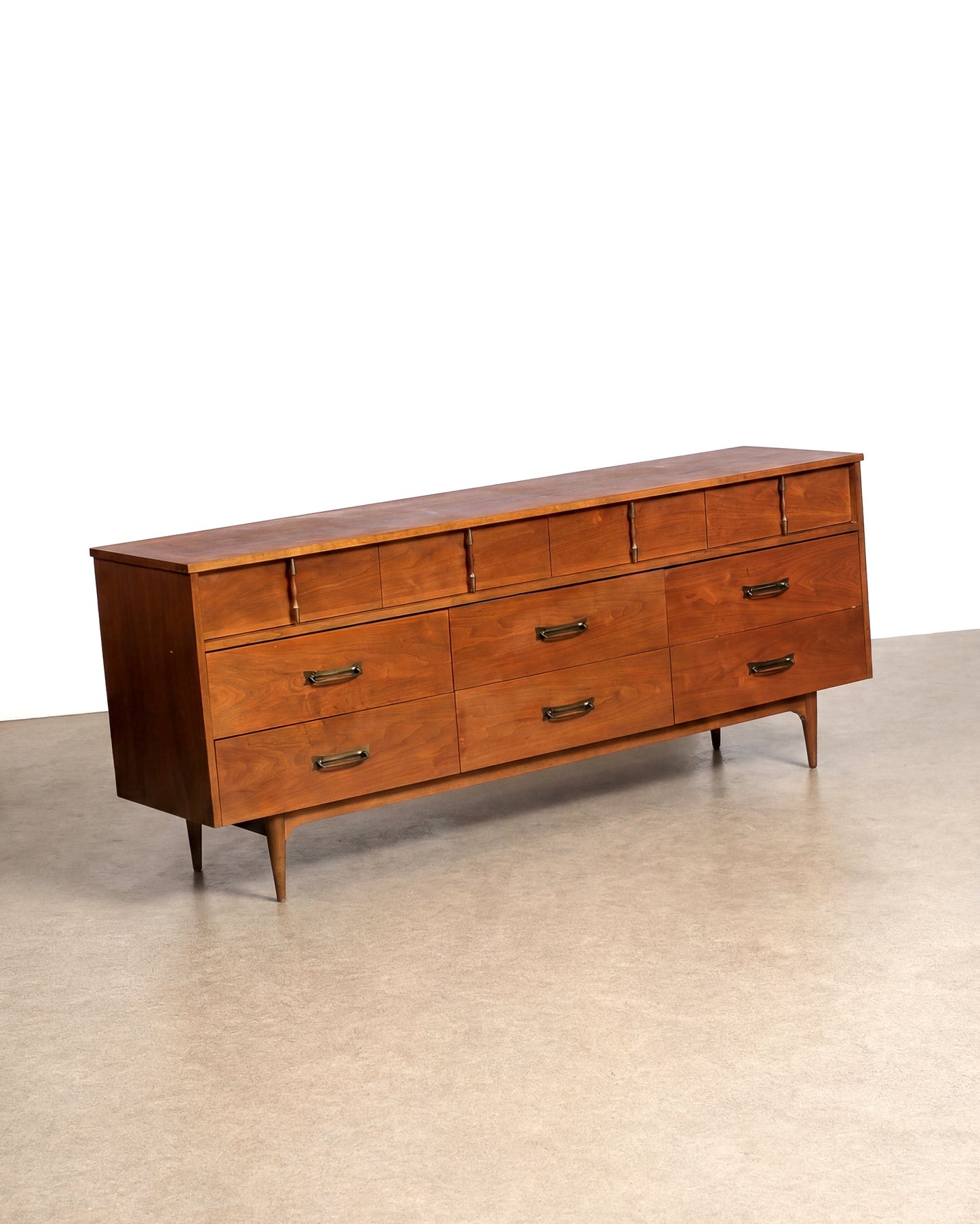 MCM Sculpted Walnut Dresser