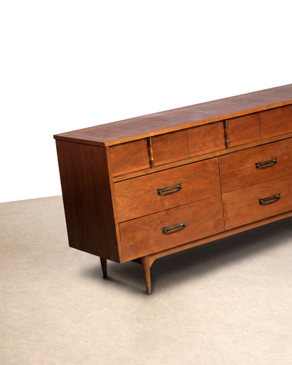 MCM Sculpted Walnut Dresser