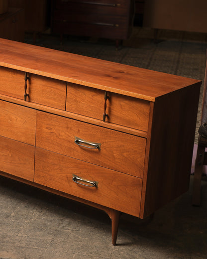 MCM Sculpted Walnut Dresser