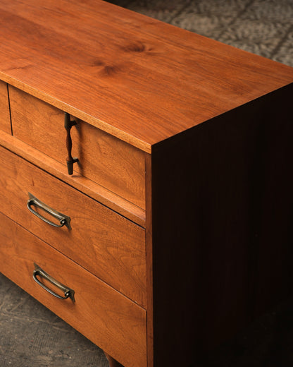 MCM Sculpted Walnut Dresser