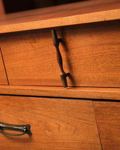 MCM Sculpted Walnut Dresser