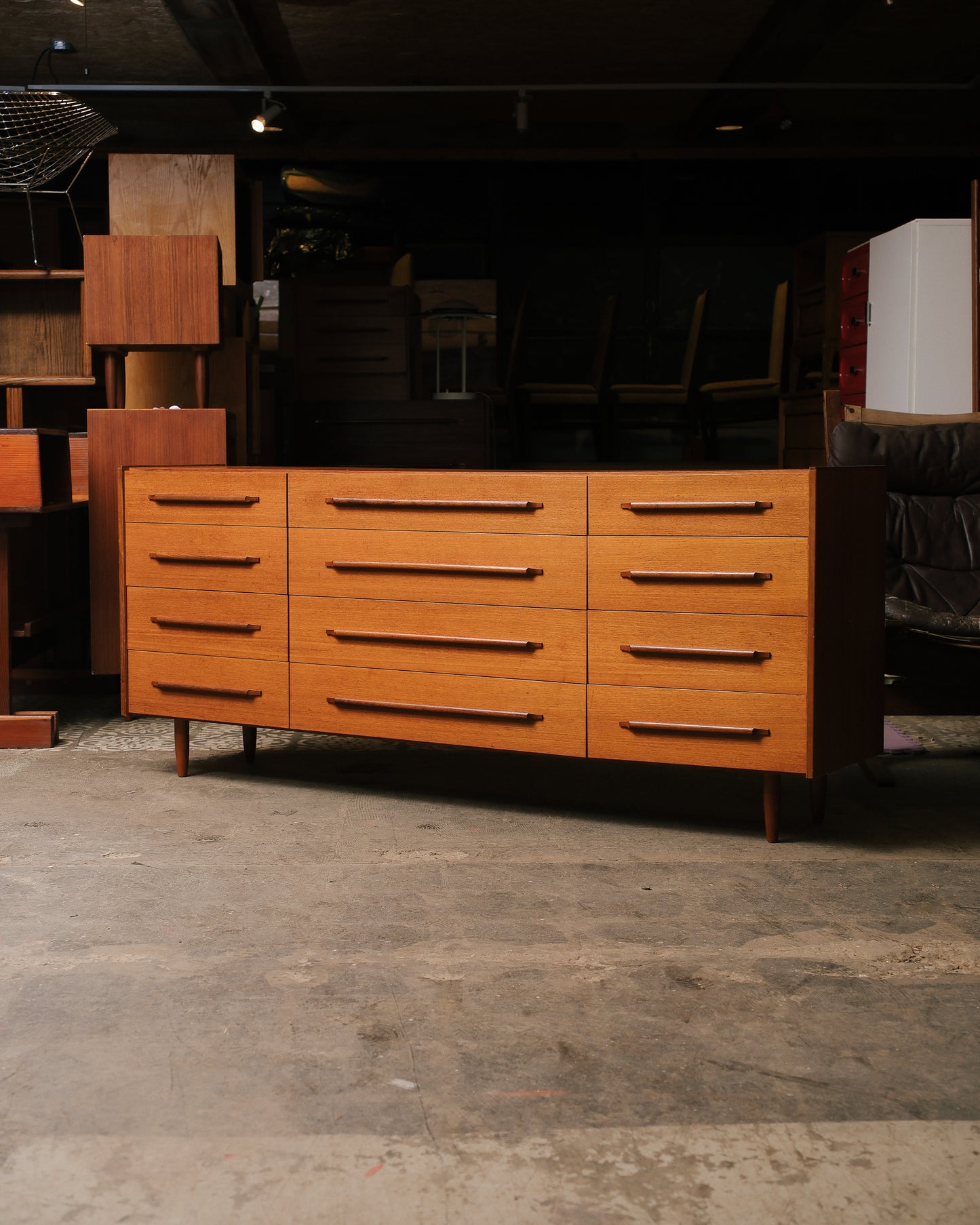 MCM Teak 12-Drawer Dresser