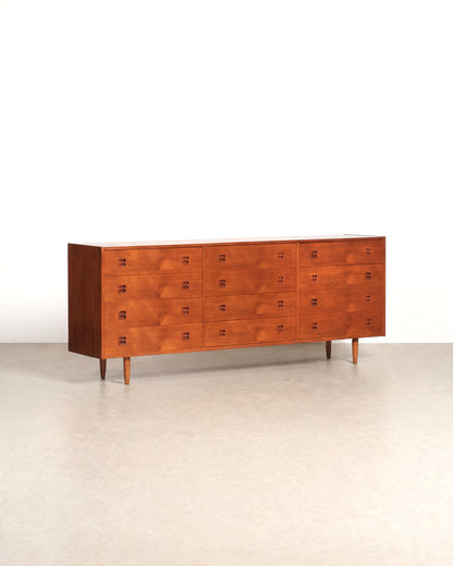MCM Teak 12-Drawer Dresser
