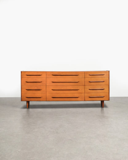 MCM Teak 12-Drawer Dresser