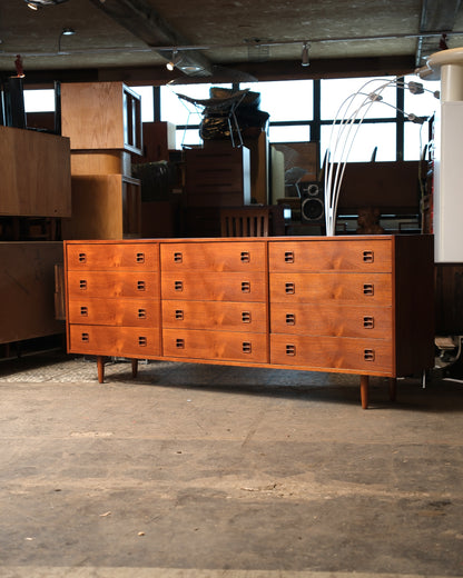 MCM Teak 12-Drawer Dresser