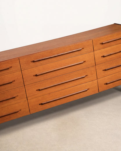MCM Teak 12-Drawer Dresser