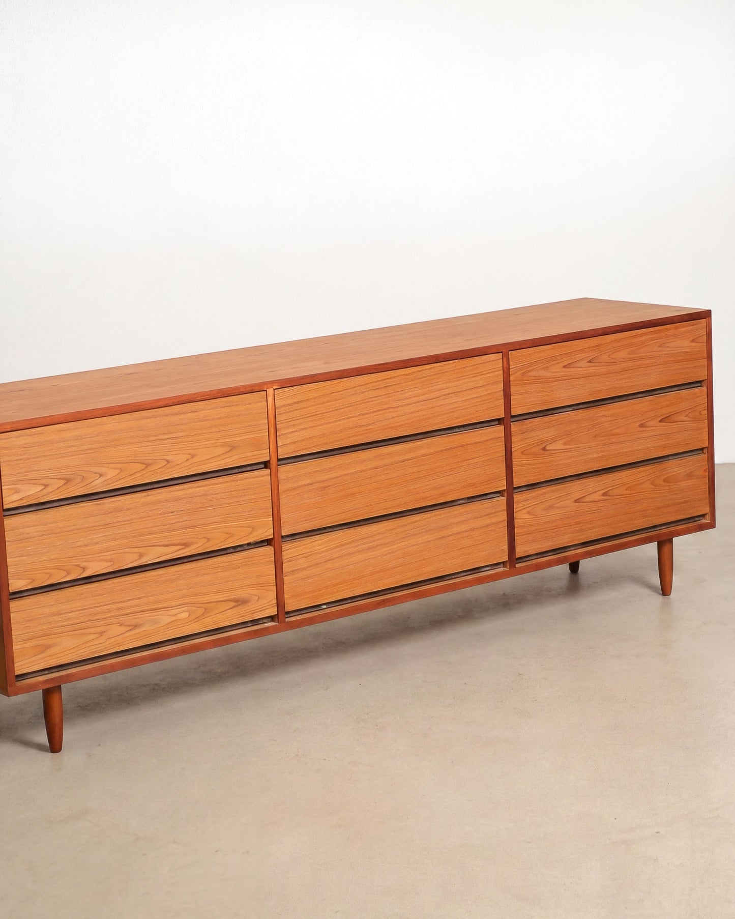 MCM Teak 9-Drawer Dresser