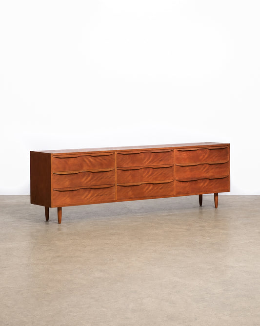 MCM Teak 9-Drawer Dresser