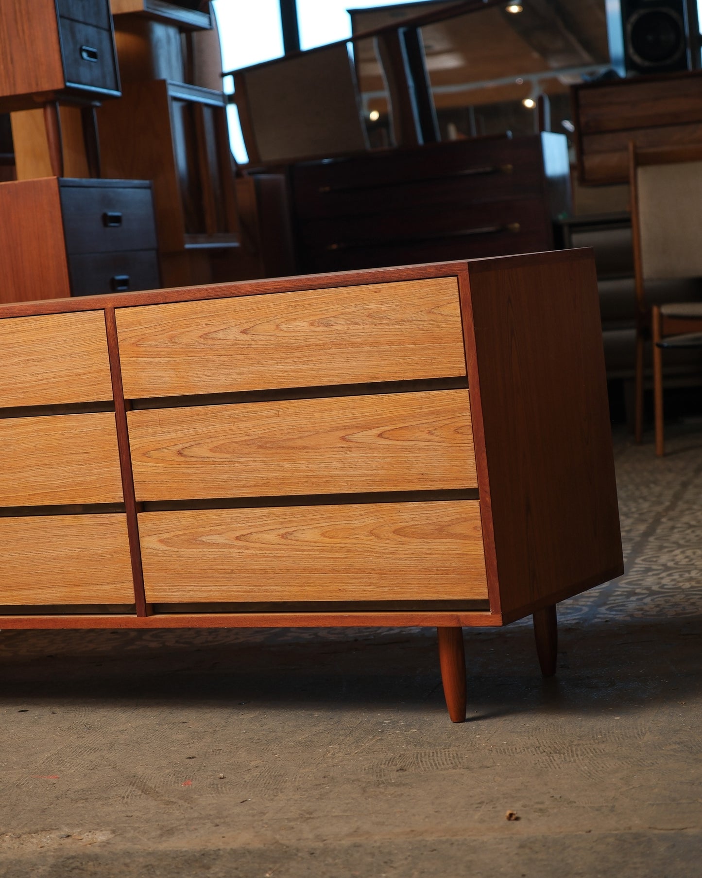 MCM Teak 9-Drawer Dresser