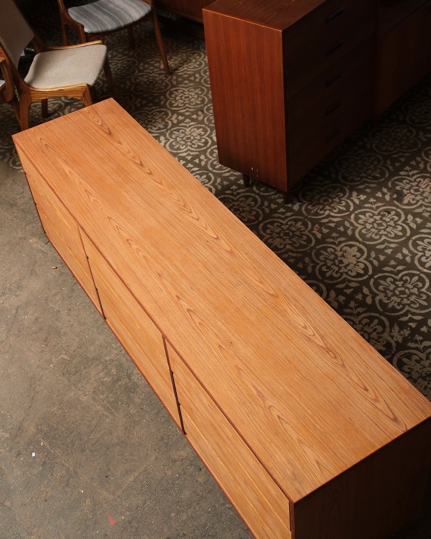 MCM Teak 9-Drawer Dresser