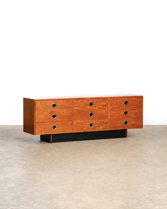 MCM Teak 9-Drawer Dresser by RS Associates