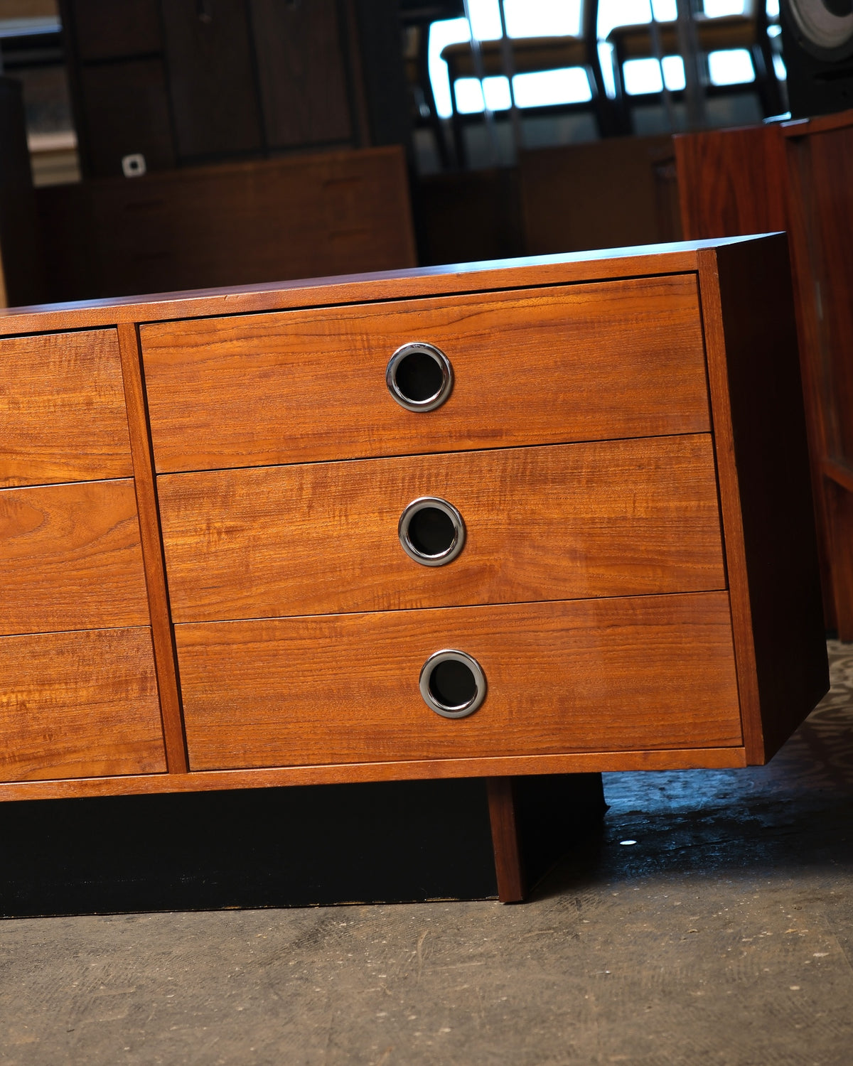 Mid-Century Modern Teak 9-Drawer Dresser by RS Associates