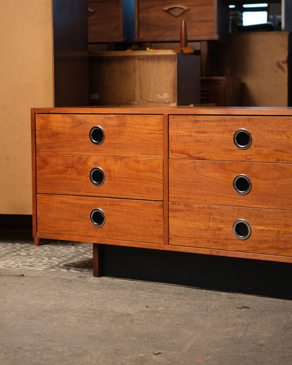 Mid-Century Modern Teak 9-Drawer Dresser by RS Associates