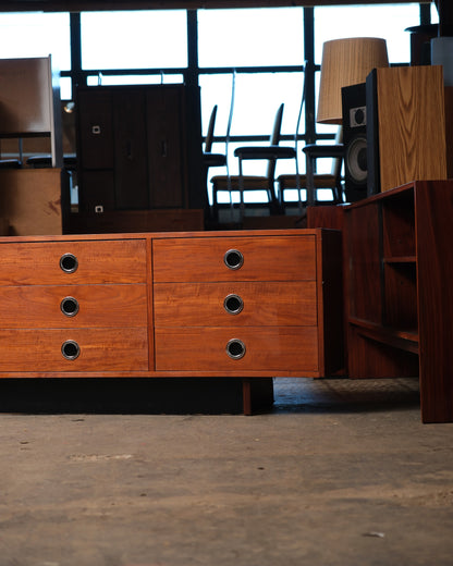 Mid-Century Modern Teak 9-Drawer Dresser by RS Associates