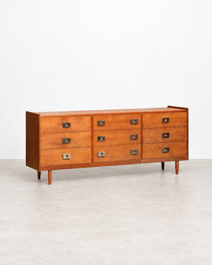 Full view of the dresser in the showroom setting.