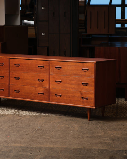 MCM Teak 9-Drawer Dresser