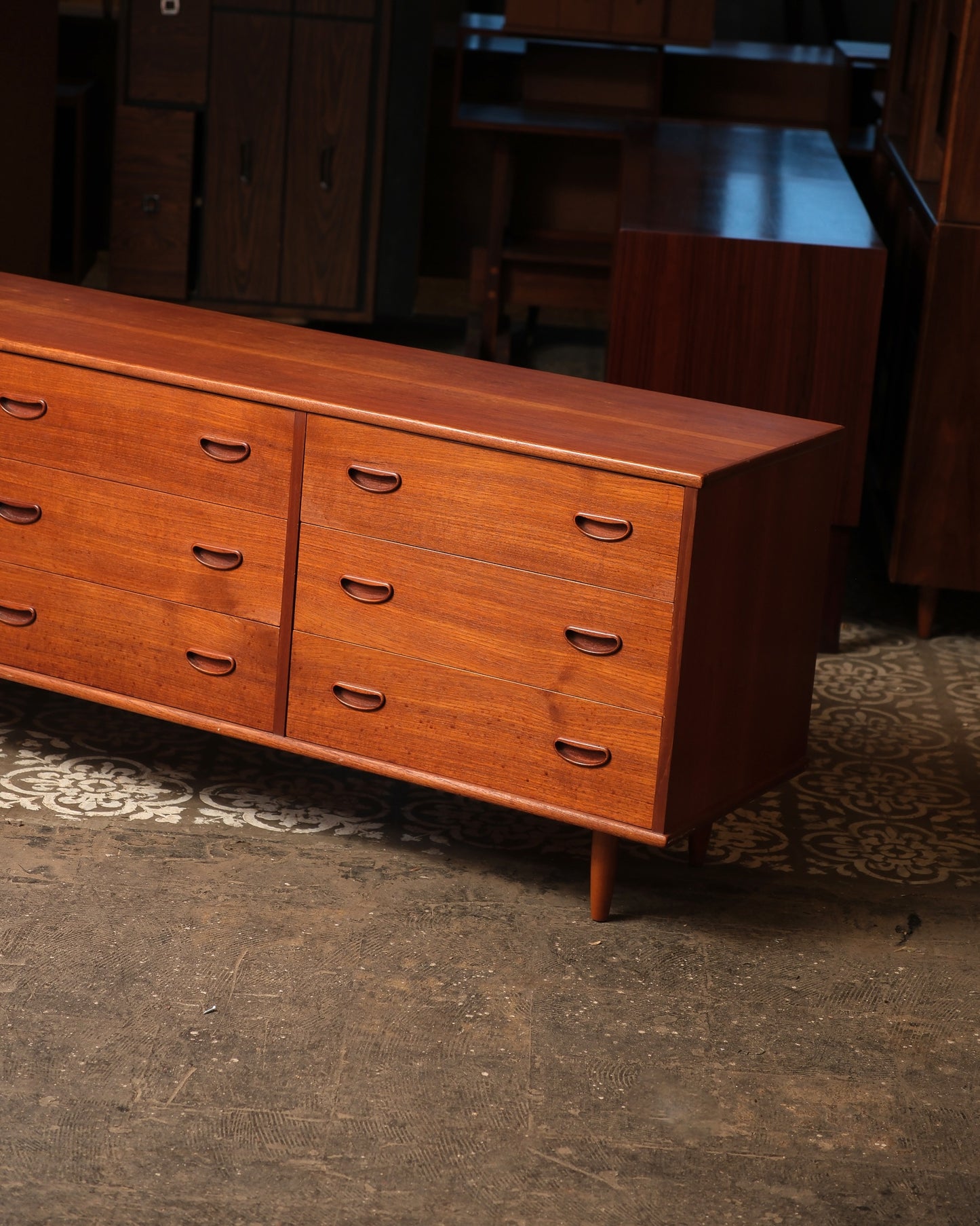 MCM Teak 9-Drawer Dresser