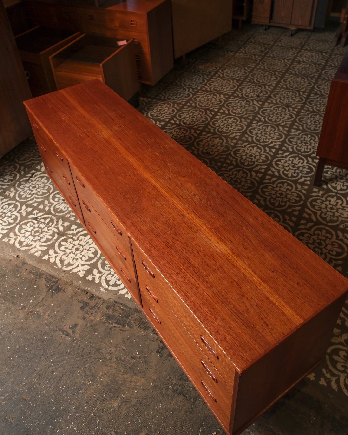 MCM Teak 9-Drawer Dresser