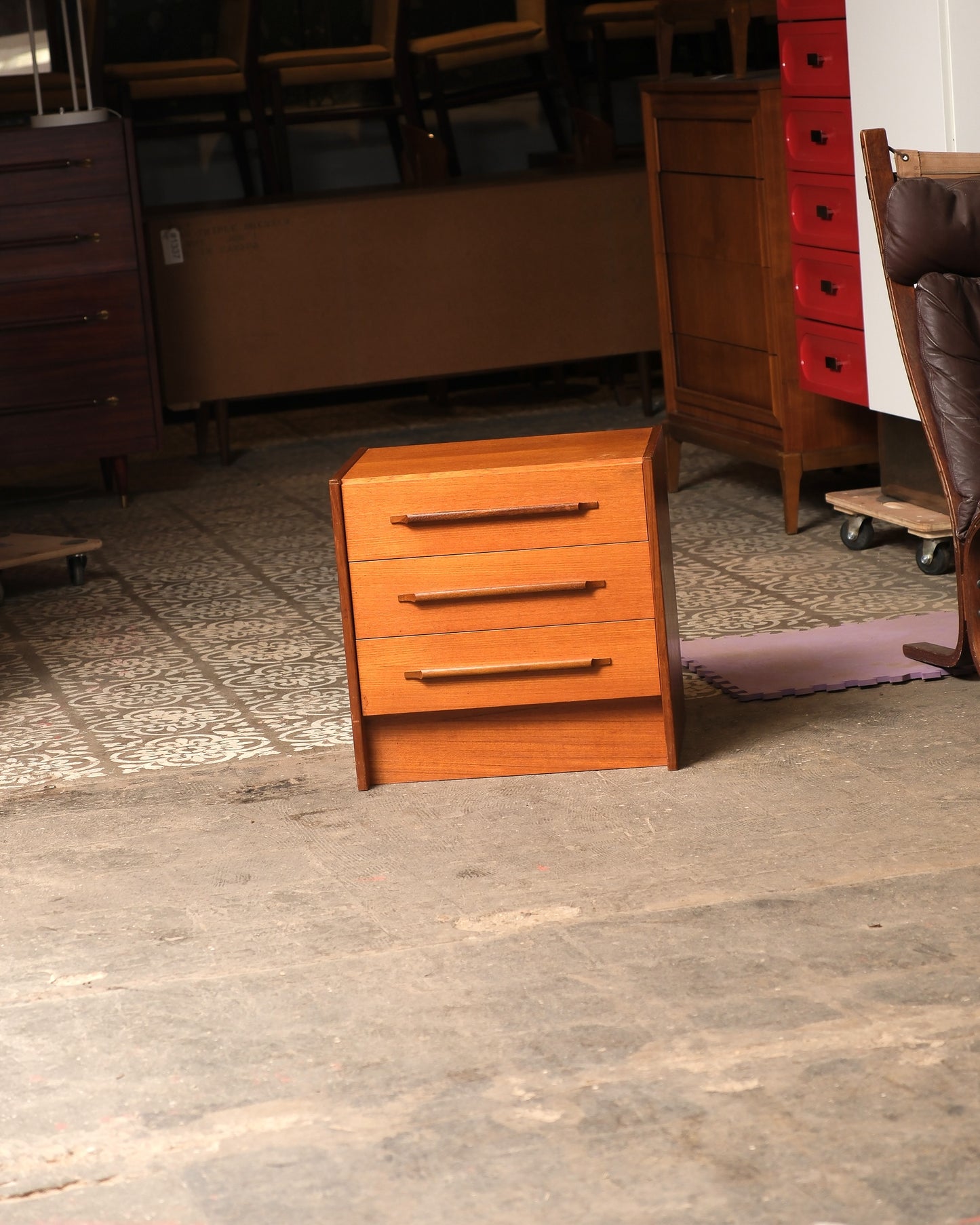 MCM Teak Bedside Cabinet