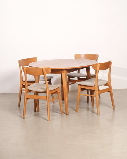 MCM Teak Dining Set with 4 Chairs
