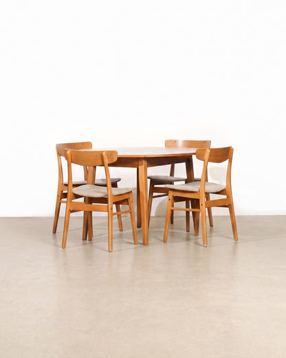 MCM Teak Dining Set with 4 Chairs