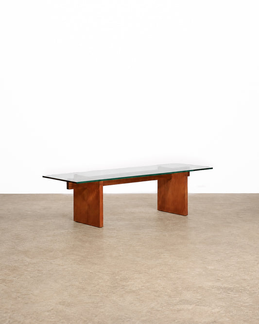 MCM Teak Glass Coffee Table