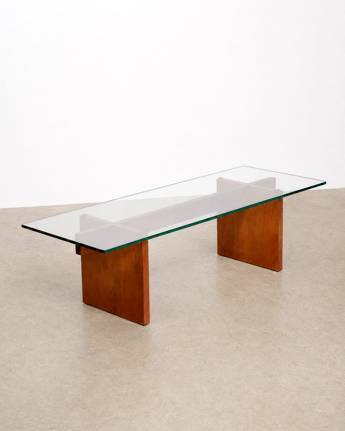 Mid-Century Modern Teak Glass Coffee Table