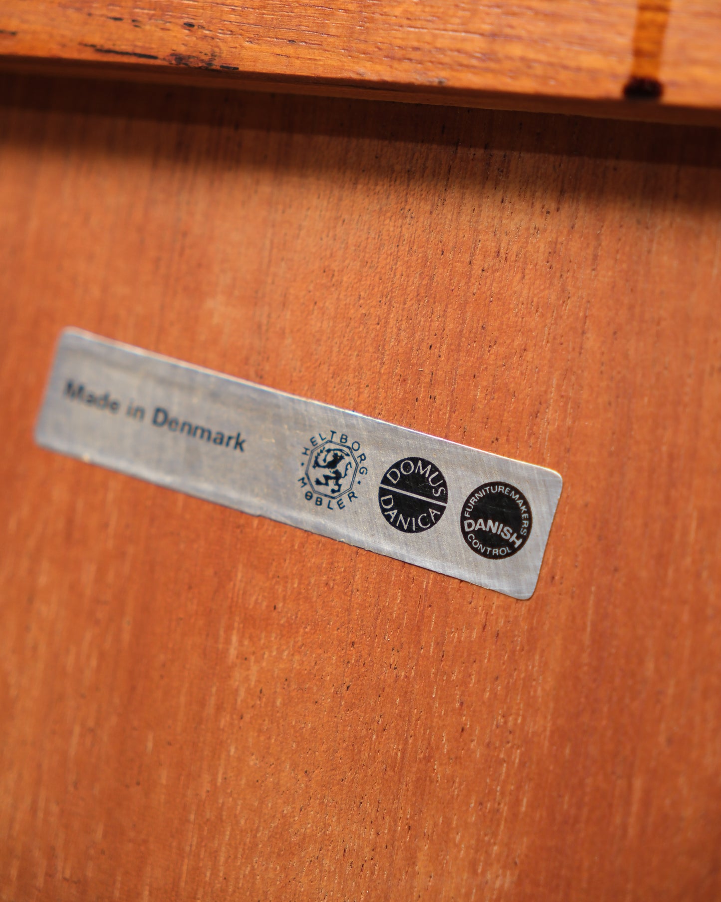 MCM Teak Nightstand Set with Smoked Glass by Heltborg Møbler