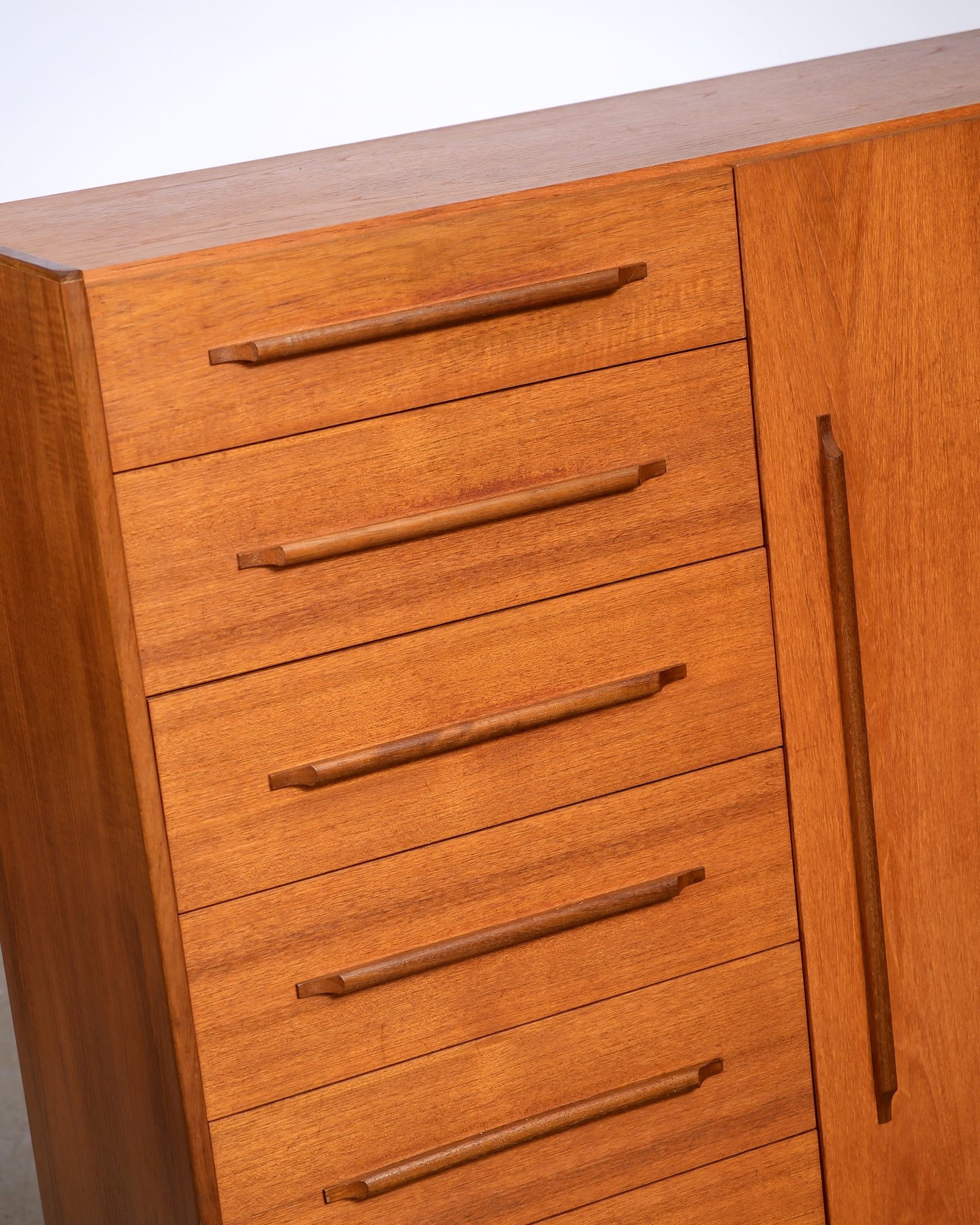 MCM Teak Tallboy Dresser /  Cabinet