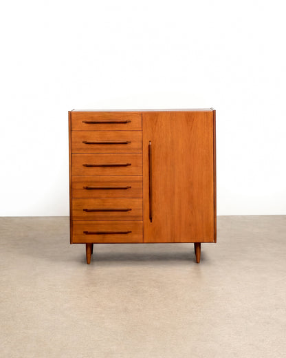 MCM Teak Tallboy Dresser /  Cabinet